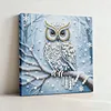 (25x25cm)DIY Owl Framed Handmade Pearl Painting Art Craft Kit Living Home Decor