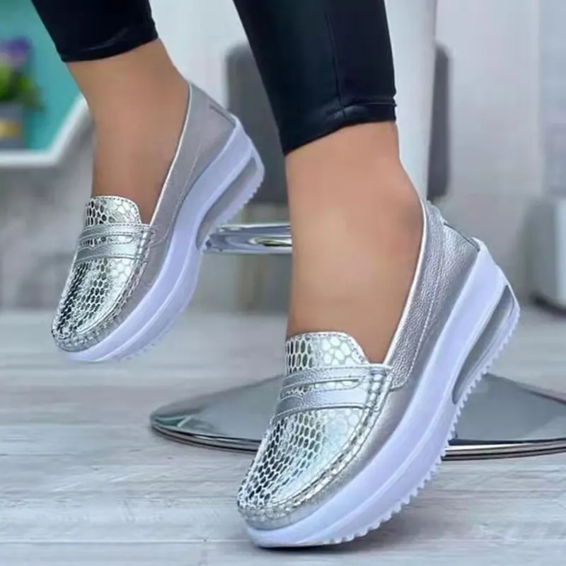 Breakj Women Shoes Slip On Platform Shoes For Casual Women Sneakers Summer Sports Sneaker Chaussure Femme Soft Vulcanized Shoes Loafers