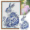 (Multi-Style) Blue And White Porcelain-11CT Stamped Cross Stitch 40*40cm/40*60cm