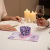 Purple Butterfly Flower-Pop Up Greeting Card