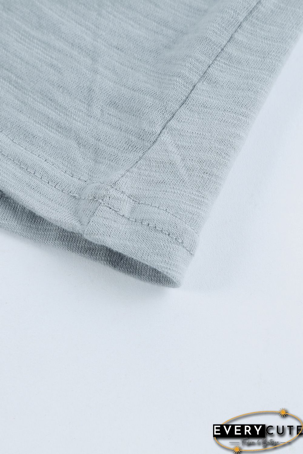 Blank Apparel - Gray Scoop Neck Basic Solid Tank Top