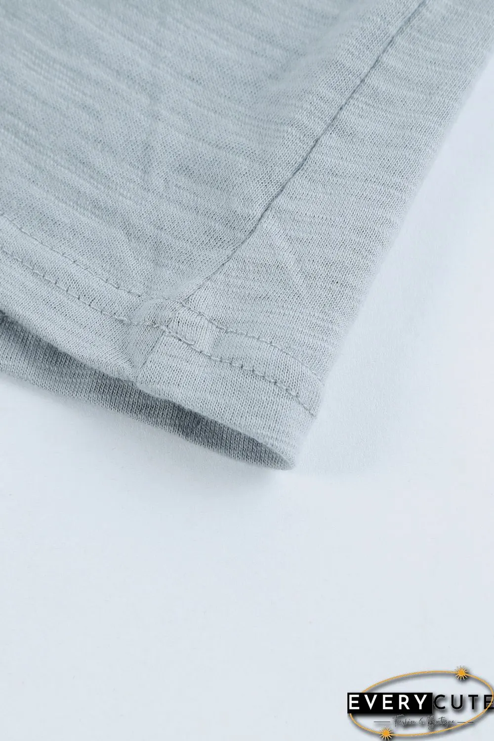 Blank Apparel - Gray Scoop Neck Basic Solid Tank Top