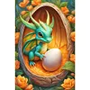 >SALE<5D DIY Full Round Drill Diamond Painting Green Dragon Home Decor 40x60cm