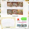(US Local)6PCS DIY Diamond Art Greeting Cards Congratulation Card & Gift (Gingerbread Man)