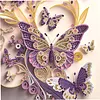 Diamond Painting-DIY Crystal Rhinestone Purple Butterfly