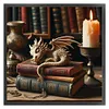 The Dragon In Study-11CT Stamped Cross Stitch 50*50cm/19.69*19.69in