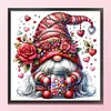 Rose Gnome - 11CT Stamped Cross Stitch - 45*45cm