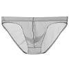 Men's Transparent Mesh Triangle Briefs Underwear See Through Bulge Pouch Underpants Brief
