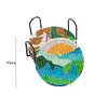 6Pcs Diamond Painting Anti Slip Coasters with Holder DIY for Tabletop Protection