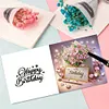 6Pcs Diamond Painting Birthday Theme Greeting Cards Congratulations Cards & Gifts
