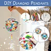 2pcs DIY Diamond Painting Bird Butterfly Wind Chimes Crystal Window Suncatcher Craft Set Birthday Gifts Home Garden Decor