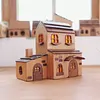 Original Handmade Wooden Fairy Tale House Night Light - Creative Desktop Ornament