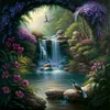 Diamond Painting-DIY Full Round Drill Forest Lake