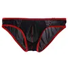 Men's low-waist sexy ice silk briefs