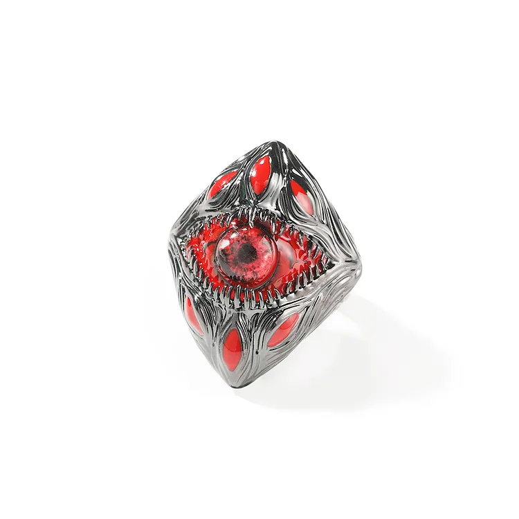 Iced Parasitic Red Eye Hip Hop Rings Not Adjustable For Men