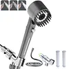 High Pressure Shower Head Handheld Set 3 Modes Filter Shower Head with Hose/Bracket Replacement Cotton Filter