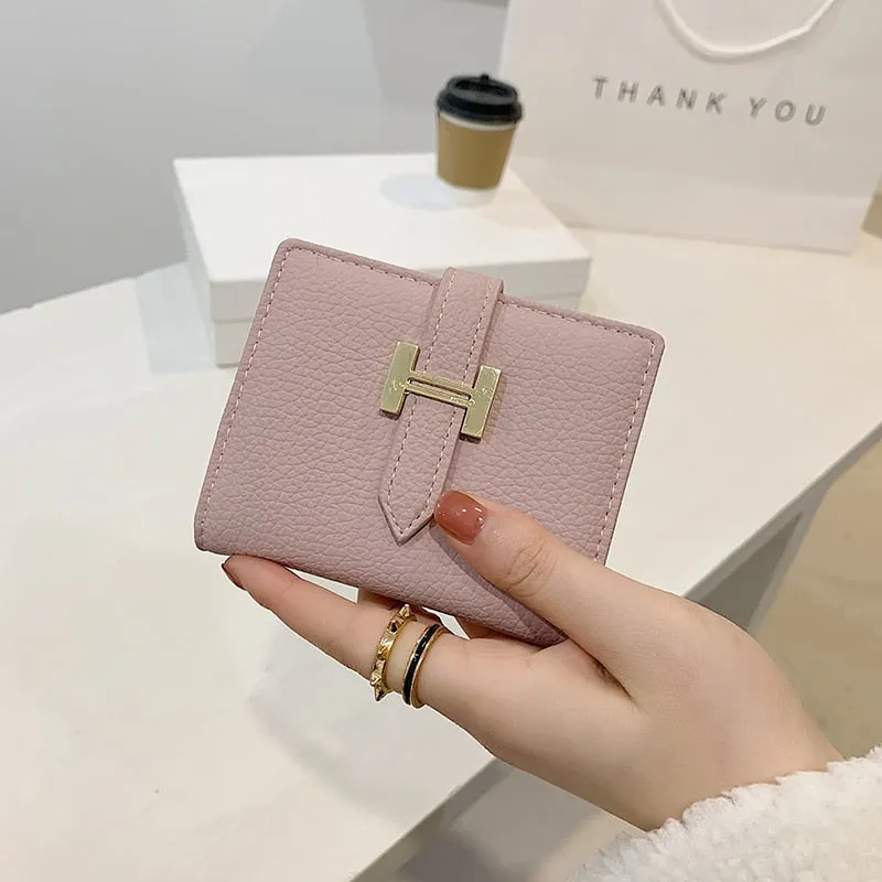 էѧӧܧ New Arrival Wallet Short Women Wallets Zipper Purse Luxury Brand Wallets Trendy Coin Purse Card Holder PU Leather