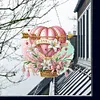 (US Local)Acrylic Special Shape Lily Hot Air Balloon Double Sided Effect DIY Diamond Painting Hanging Pendant