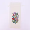 5D DIY Special Shaped Drill Diamond Painting Wine Bottle Bags Covers Kit(Flower)