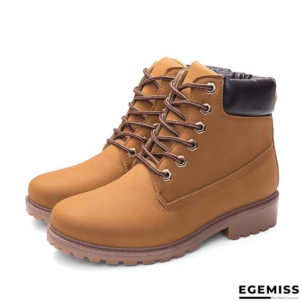 Autumn Early Winter Shoes Women Flat Heel Boots Fashion Keep warm Women's Boots Brand Woman Ankle Botas | EGEMISS