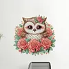 Wooden Rose Owl DIY Diamond Art Craft Wall Hooks A Row of 3 Hooks Kit
