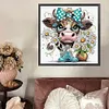 Multistyle Peinture Diamant De Forme Sp&eacute;ciale Repr&eacute;sentant Un Chien Une Vache Et Un Chat Amusants - 30 X 30 CM
