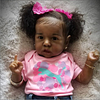 Black 20'' So Real African American Weighted Reborn Saskia Toddlers Baby Doll Girl Jean - RBBI-Myrebornbabydoll&reg; Myrebornbabydoll&reg;
