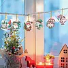 (US Local)6pcs Xmas Gnome  DIY Diamond Painting Art Pendant Wall Door Decoration