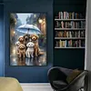 Rainy Umbrella Puppy-11CT Stamped Cross Stitch 40*60cm