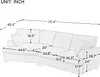 WOXYX Luxury 3 Streamlined Sofa, Modern Large Budapest Couch with Removable Back & Seat Cushions and 2 Pillows,Beige