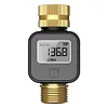 Digital Water Flow Meter IPX5 Waterproof Brass Inlet Outlet Flow Rate Test Meter