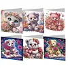 (US Local)6PCS Bear DIY Diamond Art Greeting Cards Congratulations Cards & Gifts