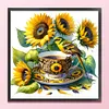Bird Teacup-14CT Counted Cross Stitch Kit(40x40cm)