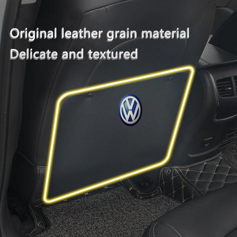 Seat Anti-Kick Pad Ambient Light Colorful Sound-Activated Light Protection Pad