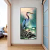 (Big Size) Delicate Crane-Full Round Diamond Painting 40*85cm
