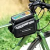 3L Bicycle Front Frame Bag Support Touch Screen Bike Top Tube Bag for 7in Phones
