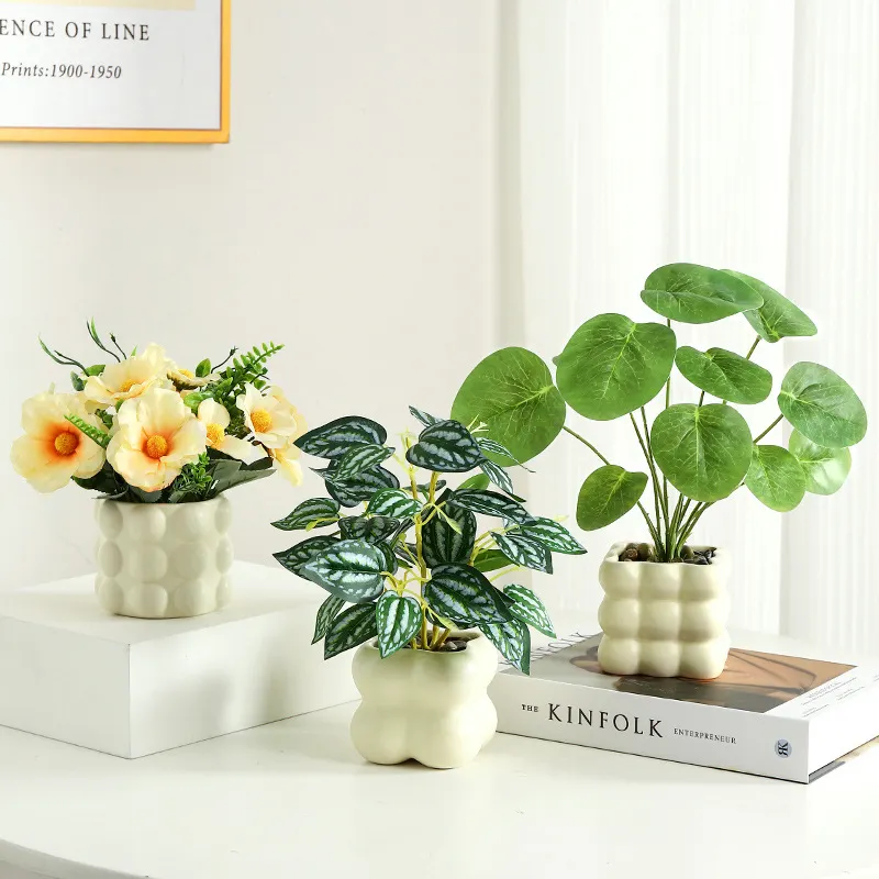 Athvotar Flower Simulation Peony Flower Decoration Living Room Dining Room Simulated Flower Green Plant Potted Plant Office Table Decoration