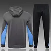Joyfball 2024/2025 Tottenham Long Zipped Hat Style Training Suit Dark Grey Jersey 1:1 Thai Quality Set