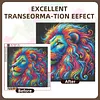 Diamond Painting -DIY Round Drill Colorful Lion(40*40CM)