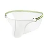 Sexy Hollow Bikini Briefs for Men Ice Silk Low Rise Bulge Pouch Underwear