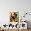 Golden Rooster Independence - 11CT Stamped Cross Stitch - 40*50cm - Animal