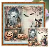 (Multi-Style) Halloween House-11CT Stamped Cross Stitch 50*50cm/19.69*19.69in