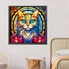 【Limited Stock Sale】Serious Pussy Glass Painting-Paint by Numbers Acrylic Painting 40*40CM