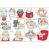 DIY Diamond Painting Mosaic Sticker Art Crafts Cat Set