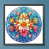 Diamond Painting -DIY Round Drill Stained Glass Flower