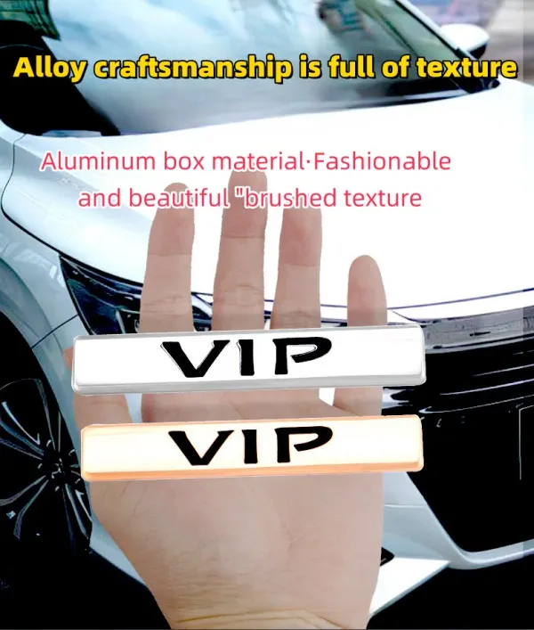 Car Stickers Metal Modified Side Label Decorative Car Stickers(2PC)
