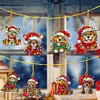 8Pcs Double Side Effect Acrylic Special Shaped Christmas Theme Xmas Trees Hanging Pendant Kits