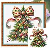 Bow Christmas Tree-11CT Stamped Cross Stitch 40*40cm/15.75*15.75in