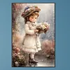 >SALE<5D DIY Full Square Drill Diamond Painting Girl Kit Home Decor Art 20x30cm