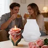 3D Rose Flower Mould Silicone Wave Spiral Candle Mould Reusable Easy To Demold for Wedding Valentine Day DIY Home Decor Gift (Style B)
